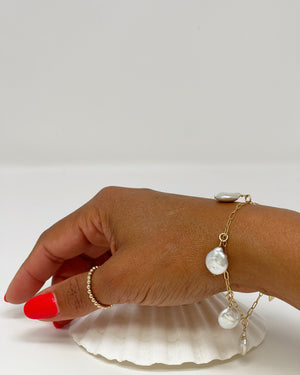 Fiji coin pearl bracelet