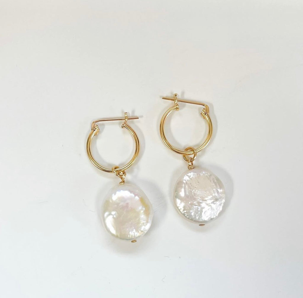 Fiji Coon Pearl hoops
