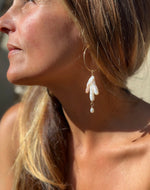 Vieques pearl hoops