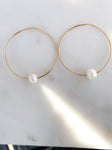 Nala pearl hoops