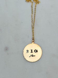 Custom name medallion necklace