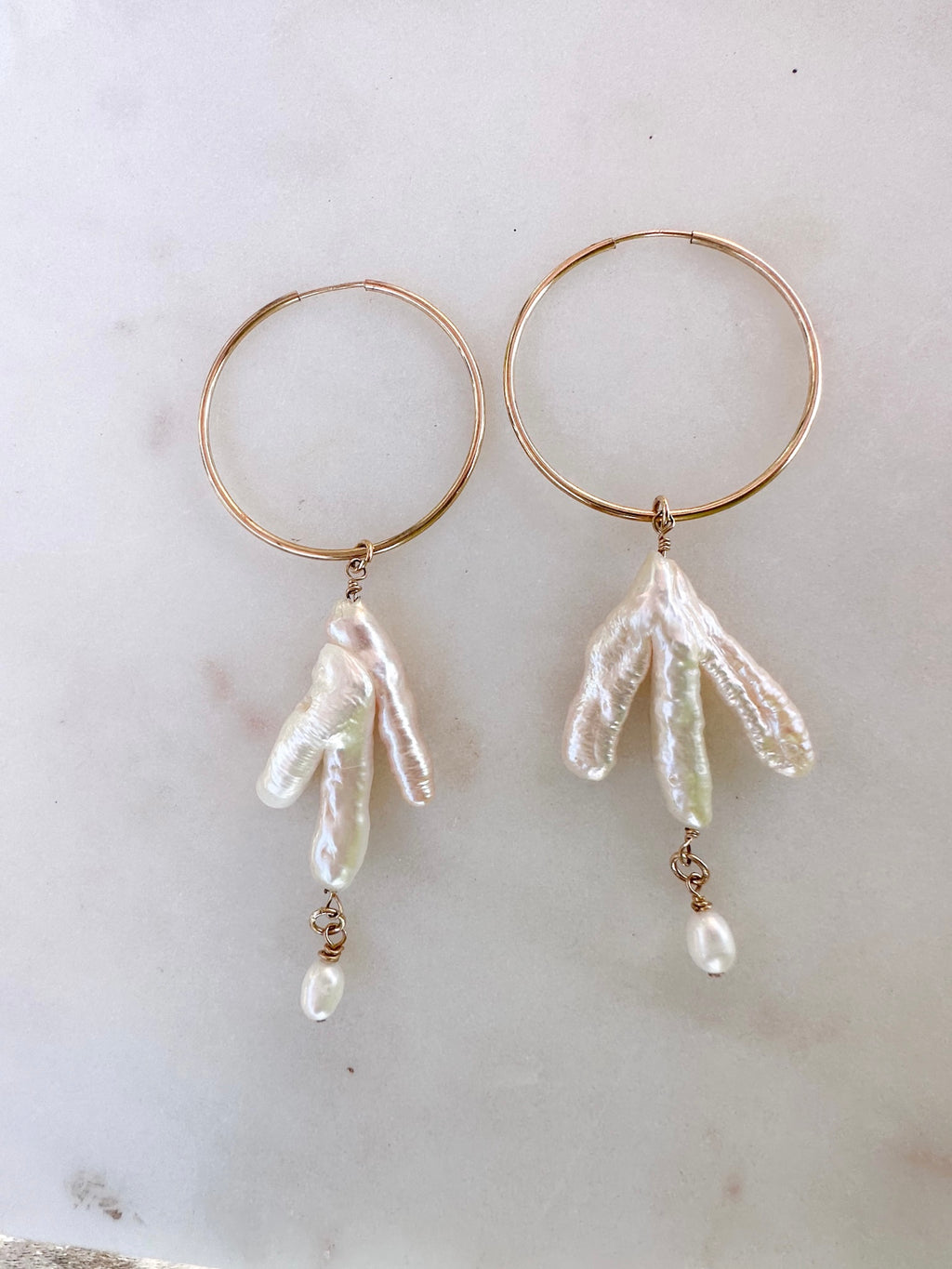 Vieques pearl hoops