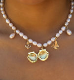 Sail away shell locket necklace