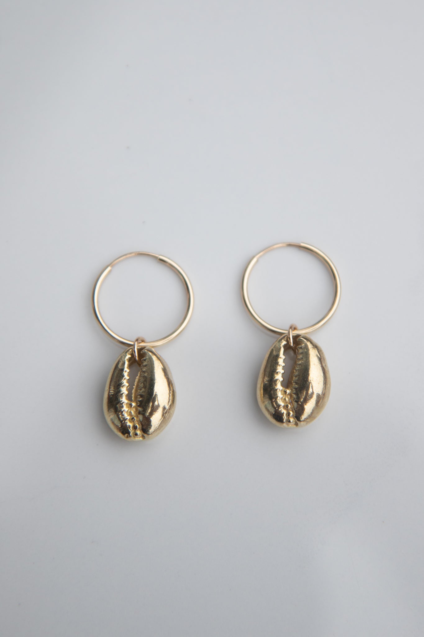 Cowrie Shell Baby Hoops