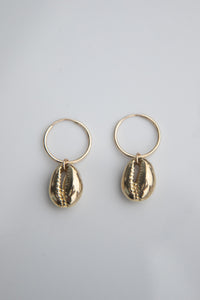 Cowrie Shell Baby Hoops