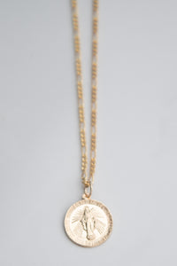 Virgin Mary round medallion