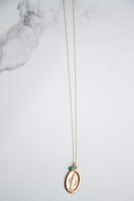 La Virgen María oval shaped medalion Necklace