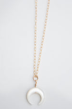 Mother Pearl crescent moon necklace
