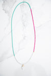Island multicolor One of a kind with Moonstone spear One of a Kind - Pink/Turquoise