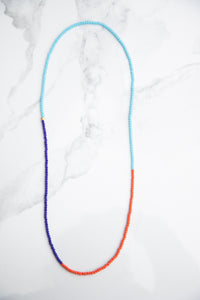 Island multicolor necklace one of a kind- Blue/Turquoise