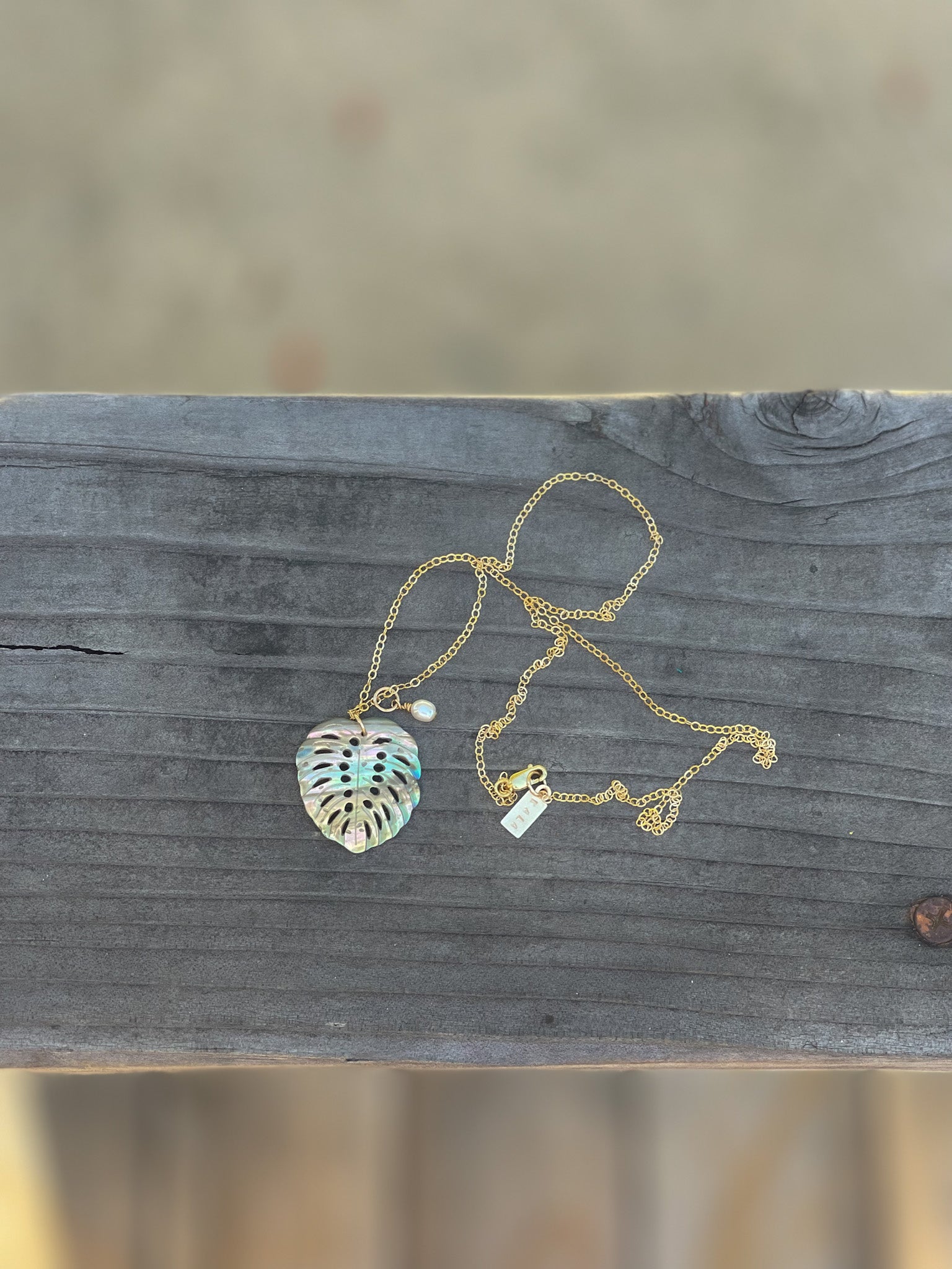 Hawaiian Monstera Necklace