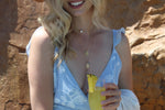 Floating pearl necklace