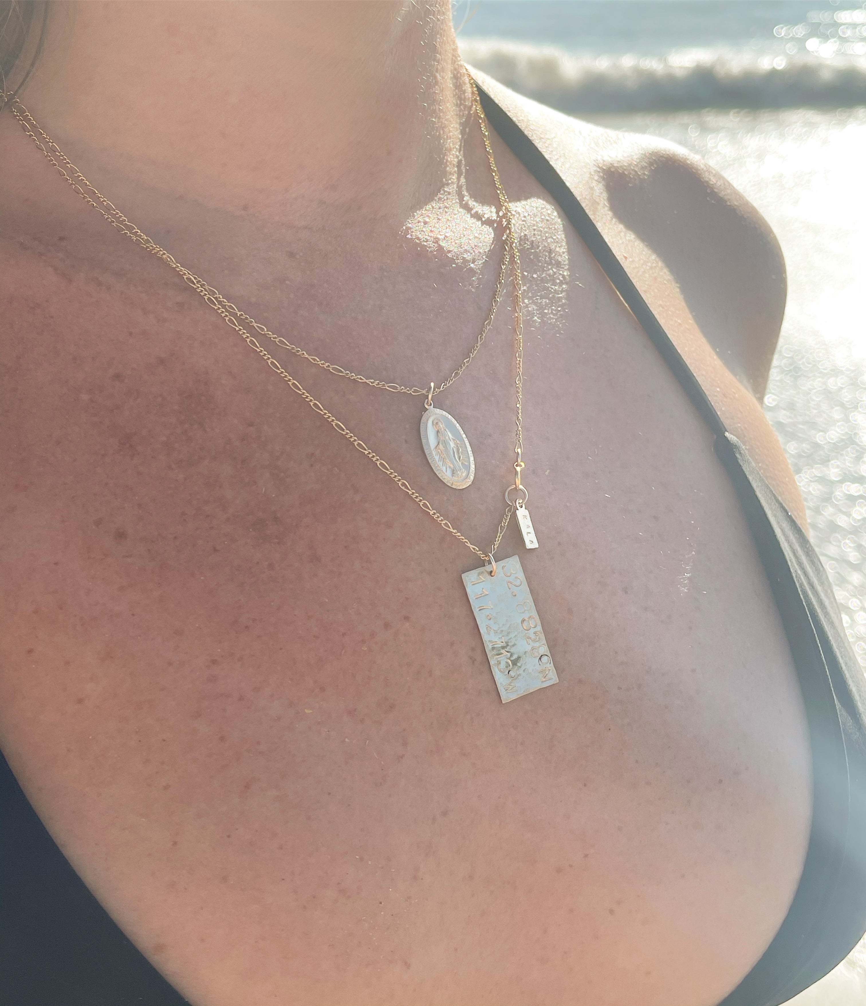 Gitana personalized coordinate necklace