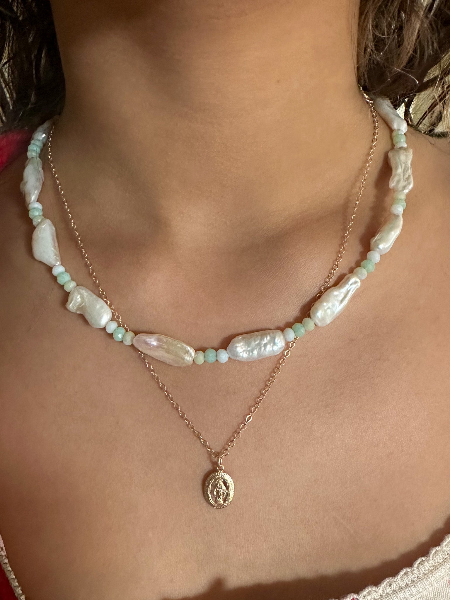 Seafoam Pearl necklace