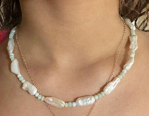 Seafoam Pearl necklace