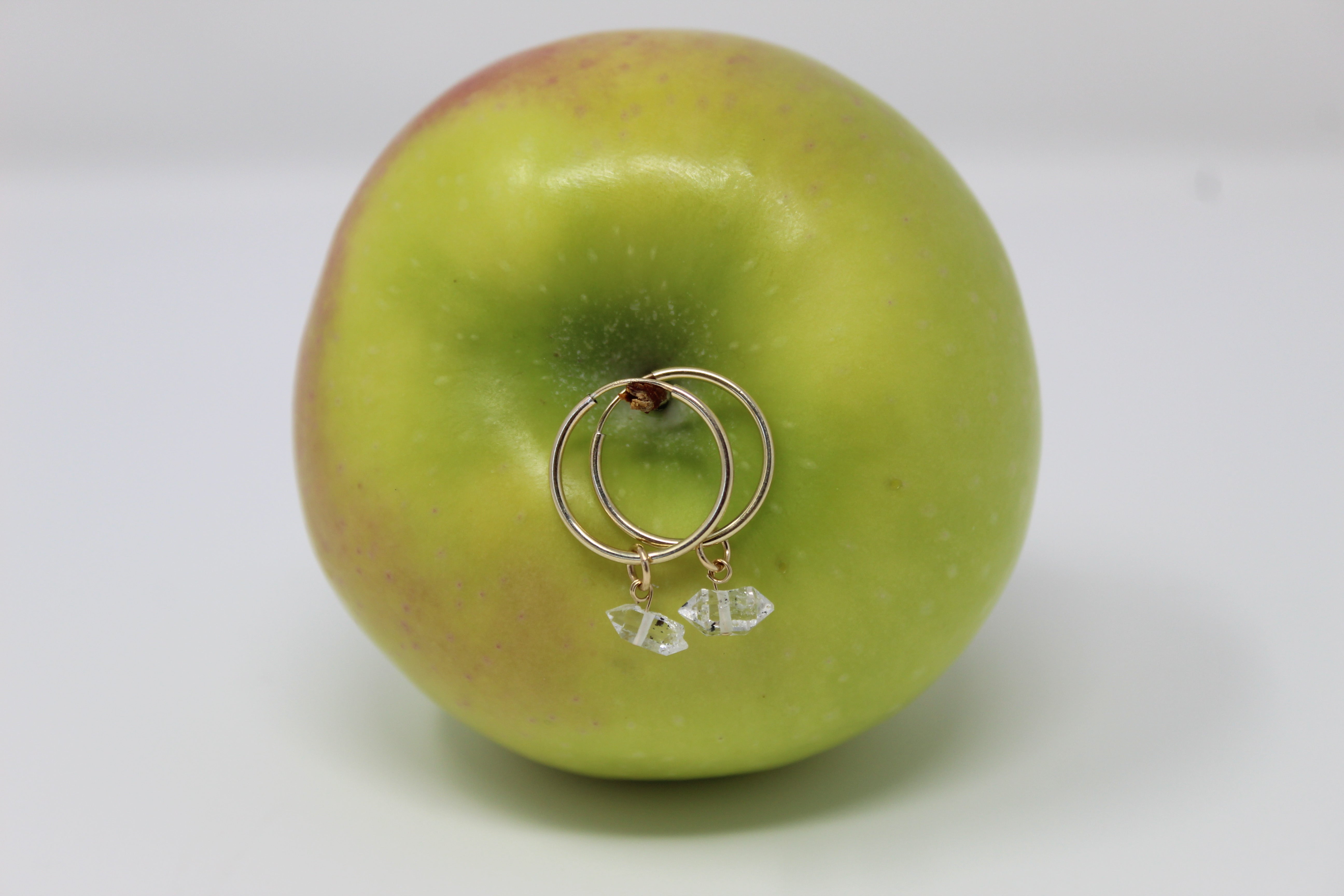 Herkimer Diamond Baby Hoops